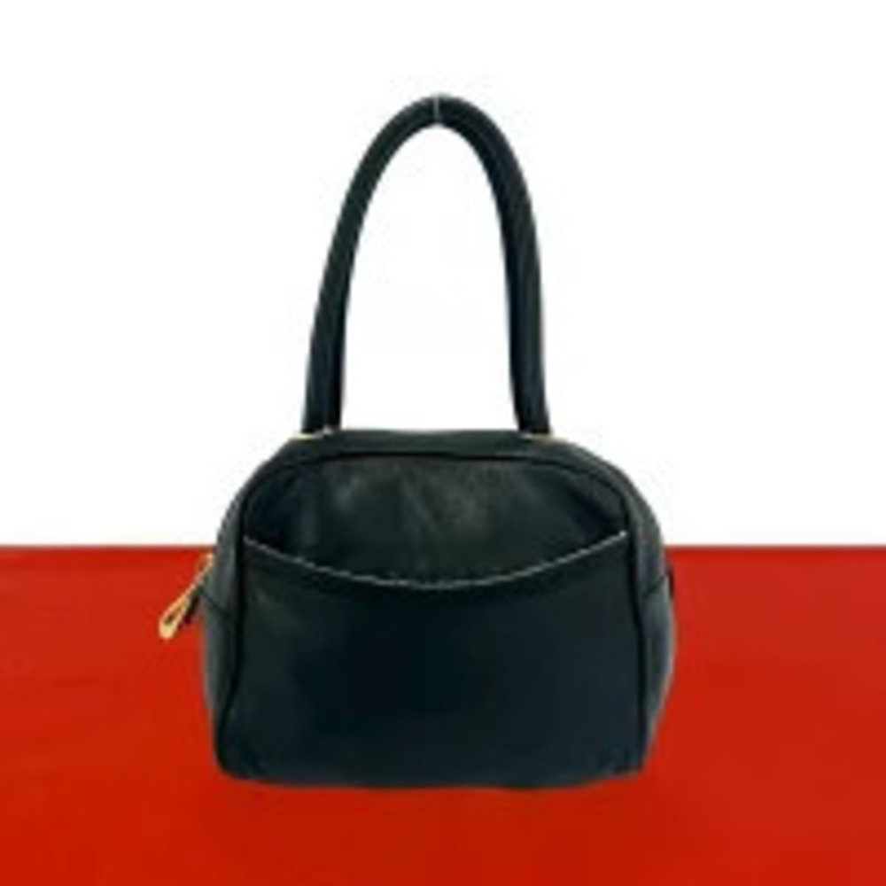 Loewe Anagram Nappa Leather Boston Bag Black
